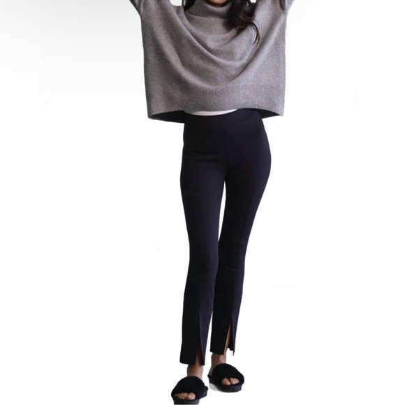 Commando Neoprene Split Front Leg High Rise Stretch Pants Size M - Picture 5 of 12